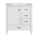 Bathroom Vanity, Modern Bathroom Cabinet With Sink Combo Set, Bathroom Storage Cabinet With A Soft Closing Door And 3 Drawers, Solid Wood Frame