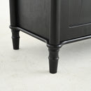 Vintage Display Cabinet with Double Glass Doors, Traditional Style for Collectibles - Black, Ash Wood Veneer, 73.25'' Tall
