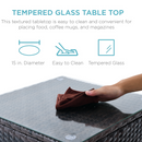 Walker Edison - Outdoor Patio Chaise Lounge Chair,Lying in bed with PE Rattan and Steel Frame,PE Wickers,Pool Recliners with Elegant Reclining Adjustable Backrest and Removable Cushions Sets of 3(Brown+Beige)