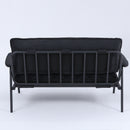 Modern Black Metal Frame Sofa with Sponge Filling for Compact Spaces and Versatile Use