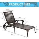 Aluminium Cast lounge chair 1pcs white