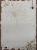Web of Shadows Designer Printed AIDA Fabric. Canvas for embroidery with an applied background  KF-1375A