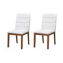 Walnut & Tufted Upholstery Modern Dining Chairs Set of 2 – Stylish Comfort for Every Space