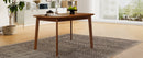 47 Inch Mid Century Modern Dining Table, Solid Wood Kitchen & Dining Room Table for 4, Minimalist Table for Dining Room, Rectangular Dinette Table, Easy Assembly