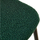 Green Rattan Dining Chairs Set of 4,Boucle Chairs with Natural Cane Back, Upholstered Dining Room Kitchen Chair for Dining Room Kitchen, Living Room