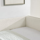 Daybed with Trundle Upholstered Tufted Sofa Bed, Full Size, Boucle Fabric, Beige(83'x58.5'x29.5')