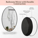 Oval Mirror 20x30 Black Bathroom Vanity Wall Mount
