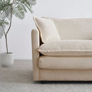 Chenille Fabric Ottomans Footrest to Combine with 2 Seater Sofa, 3 Seater Sofa and 4 Seater Sofa, Beige