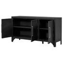 U_Style Designed Storage Cabinet Sideboard with MDF+Pine veneer , Adjustable Shelves, Suitable for Living Rooms, Entrance and Study Rooms.
