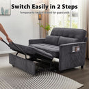 55Inch Convertible Sleeper Sofa With USBPort Corduroy