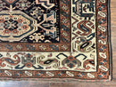Antique Persian Tribal Runner Rug 4.6 x 9.8, Kurdish Runner, Rug for Hallway or Kitchen, 1920s Carpet, Wool Handmade Rug