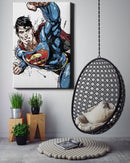 Superman Poster DC Superhero Comics Painting Hand Made Posters Canvas Print Kids Wall Art Man Cave Gift Home Decor