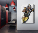 Hines Ward Poster Pittsburgh Steelers Painting Football Hand Made Posters Canvas Print Kids Wall Art Home Man Cave Gift Decor