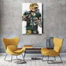 Aaron Rodgers Canvas Art – Green Bay Packers Wall Decor