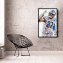 Aidan Hutchinson Canvas Art – Detroit Lions Wall Decor