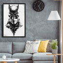 Batman Face Canvas – DC Comics Wall Art Gift for Superhero Fans and Man Cave Decor
