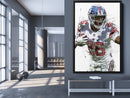Saquon Barkley Art Poster New York Giants Football Hand Made Posters Canvas Framed Print Wall Kids Art Man Cave Gift Home Decor
