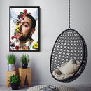 Mac Miller Floral Canvas Print – Rap Artist Painting Wall Art for Home Decor