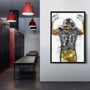 T.J. Watt Canvas Art – Pittsburgh Steelers Wall Decor