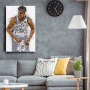 Giannis Antetokounmpo Canvas Art – Milwaukee Bucks Wall Decor