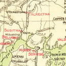 Vintage Map of Alaska Gold Fields 1910