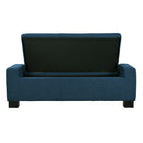 50' Ottoman Bench in Textured Fabric, Rectangular Design with Hinged Lid for Seating, Footrest, and Hidden Storage, Perfect for Living Room, Bedroom, or Entryway