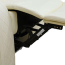 White Power Recliner Sofa With LED Lighting USB Charging