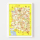 Vintage Pictorial Map of Arizona 1942