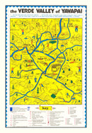 Vintage Verde Valley, AZ Map 1950