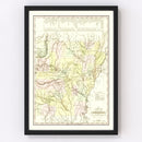 Vintage Map of Arkansas 1836