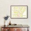 Vintage Map of Arkansas 1838