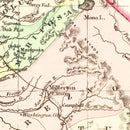 Vintage Map of California 1855