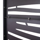 Outdoor & Indoor Privacy Screen Metal Privacy Screen 76' H×48' W Black Steel Decorative Panels
