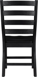 Black Dining Chairs Set Of 2 With Solid Wood Legs And Footrest