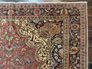 Turkish Kayseri Rug 6x10, Antique Turkish Carpet, Floral Medallion, Oriental Carpet, Red
