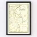 Vintage Map of Delaware 1795