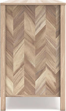 Mid-Century Modern 6 Drawer Dresser With Chevron Pattern