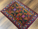 Small Persian Baluchi Rug, Tribal Rug, Brown, Multicolor