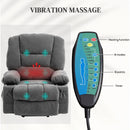 Power Lift Recliner Chair Sofa with Vibration Massage and Heat, Fabric Lift Chair for Elderly, Massage Recliner Chair with Remote Control, Side Pockets, Quick Assembly, Charcoal Gray
