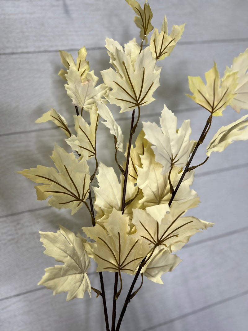 Artificial Autumn Maple Leaf Stems - Customizable Bendable Stems