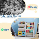 Kids Bookshelf Toy Storage Organizer With 6 Toy Bins