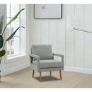 Mid-Century Armchair, 2pcs, Accent Chair with Wood Legs & Soft Cushion for Living Room, Bedroom, Home Office, Study, Grey