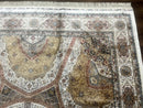 Turkish Silk Rug 8x10, Dome Design, Hereke Carpet, Bamboo Silk, New