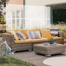 Outdoor & Indoor Privacy Screen Metal Privacy Screen 76' H×48' W, Freestanding Decorative Privacy Screen for Deck Balcony Patio, Privacy Fence Panels for Outside Lawn Garden PS113 WHITE