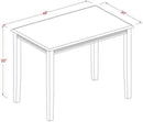 Rectangular Dining Table 48 By 30 Inch Natural Wood