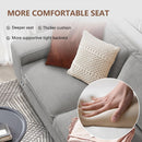 Gray 99In LShaped Memory Foam Cushion Sleeper Sofa Covers