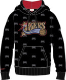 Philadelphia 76ers Mitchell & Ness All Over Print Fleece Hoodie