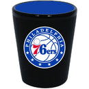 Philadelphia 76ers Matte Black/Inner Color Shot Glass