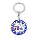Philadelphia 76ers Metal Logo Keychain