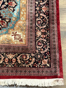 Magnificent Persian Qum Silk Rug 3x5, Exceptionally Fine 780 KPSI, Signed, Rare